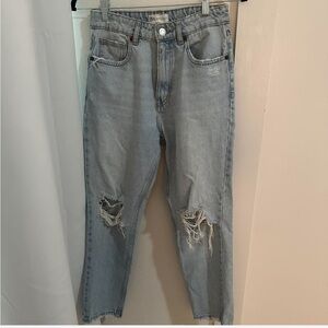 Zara High Rise Women Jeans - Light Blue